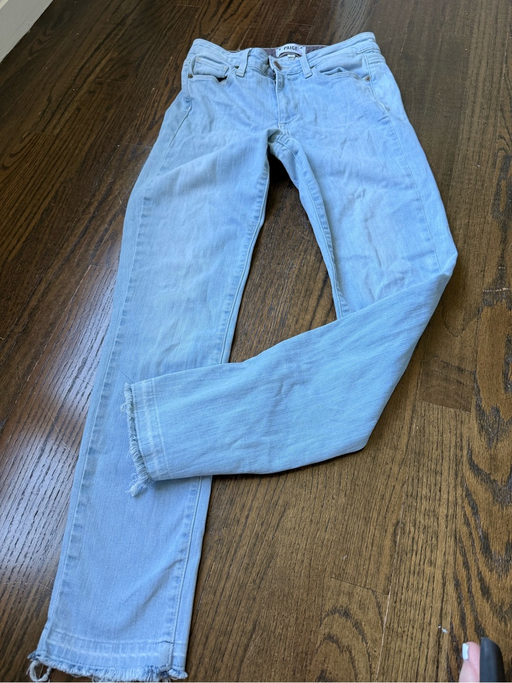 Light Wash Paige Jeans - Slim Fit Huston ankle